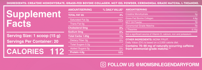 Matcha Latte - Creatine + Collagen